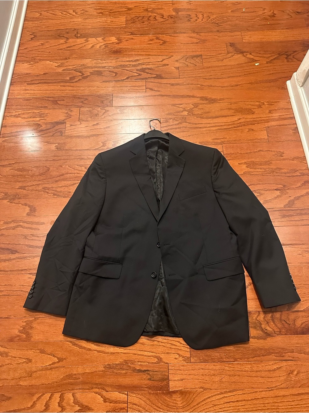 Stafford Black Men's Two-Button Sport Coat